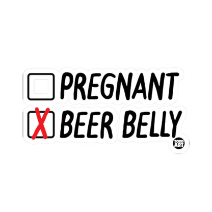 Pregnant Beer BellyTodd Art Sticker