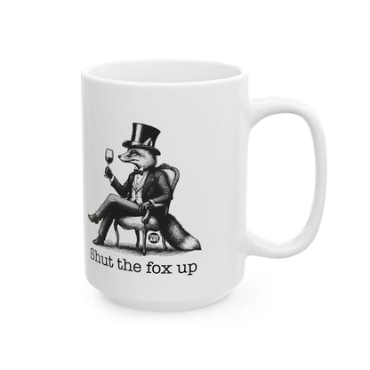 Elegant Fox with Wine Glass Todd Art Mug