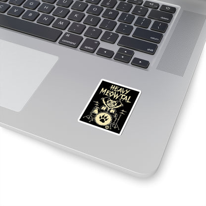 Drum CatTodd Art Sticker
