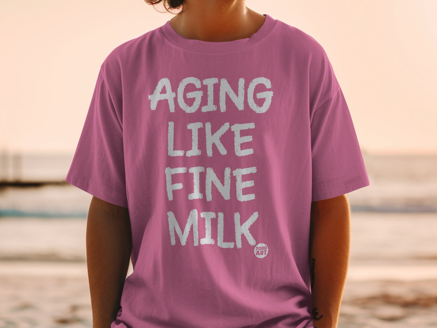Aging Like Fine Milk Funny Graphic T-Shirt