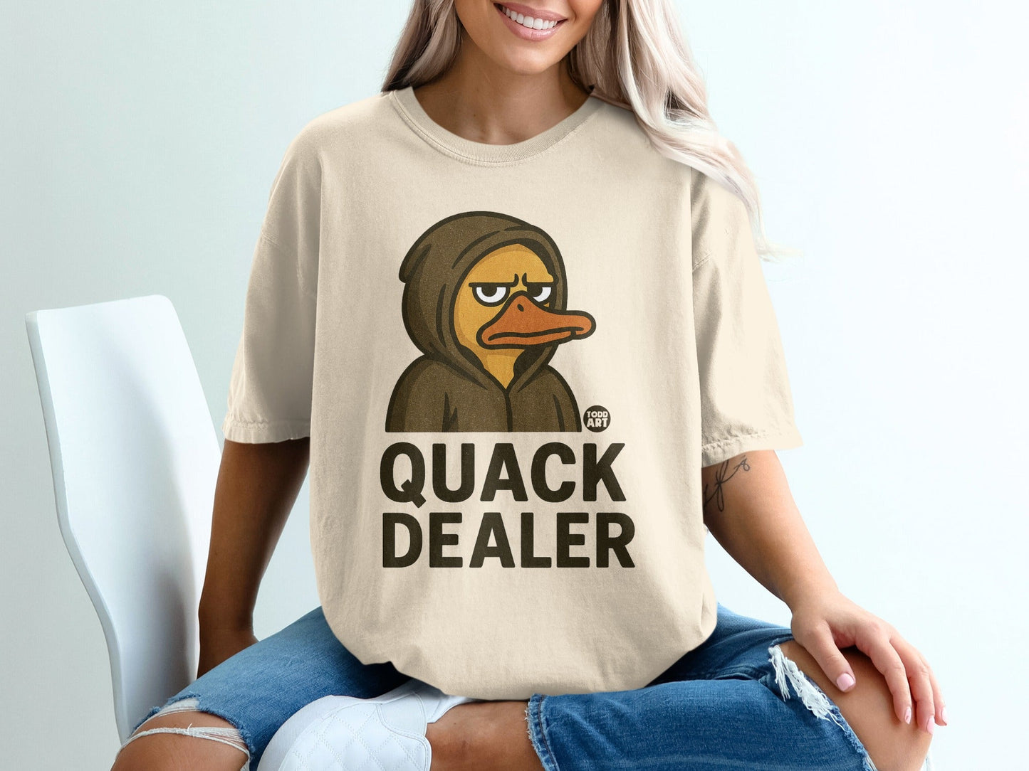 Quack Dealer Graphic Duck Hoodie Funny Quote Shirt