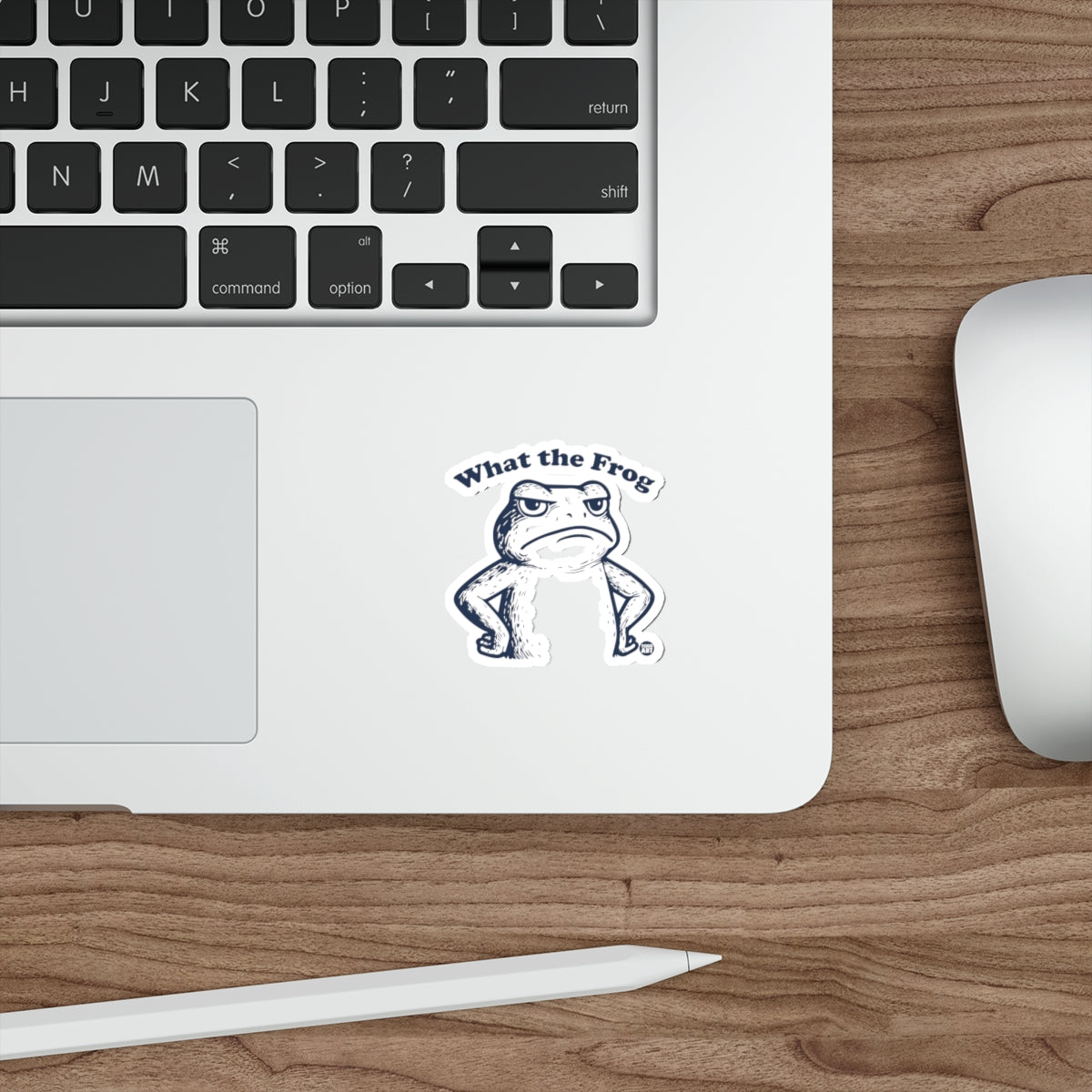 Angry Frog What the Frog Humorous Attitude Decal sticker