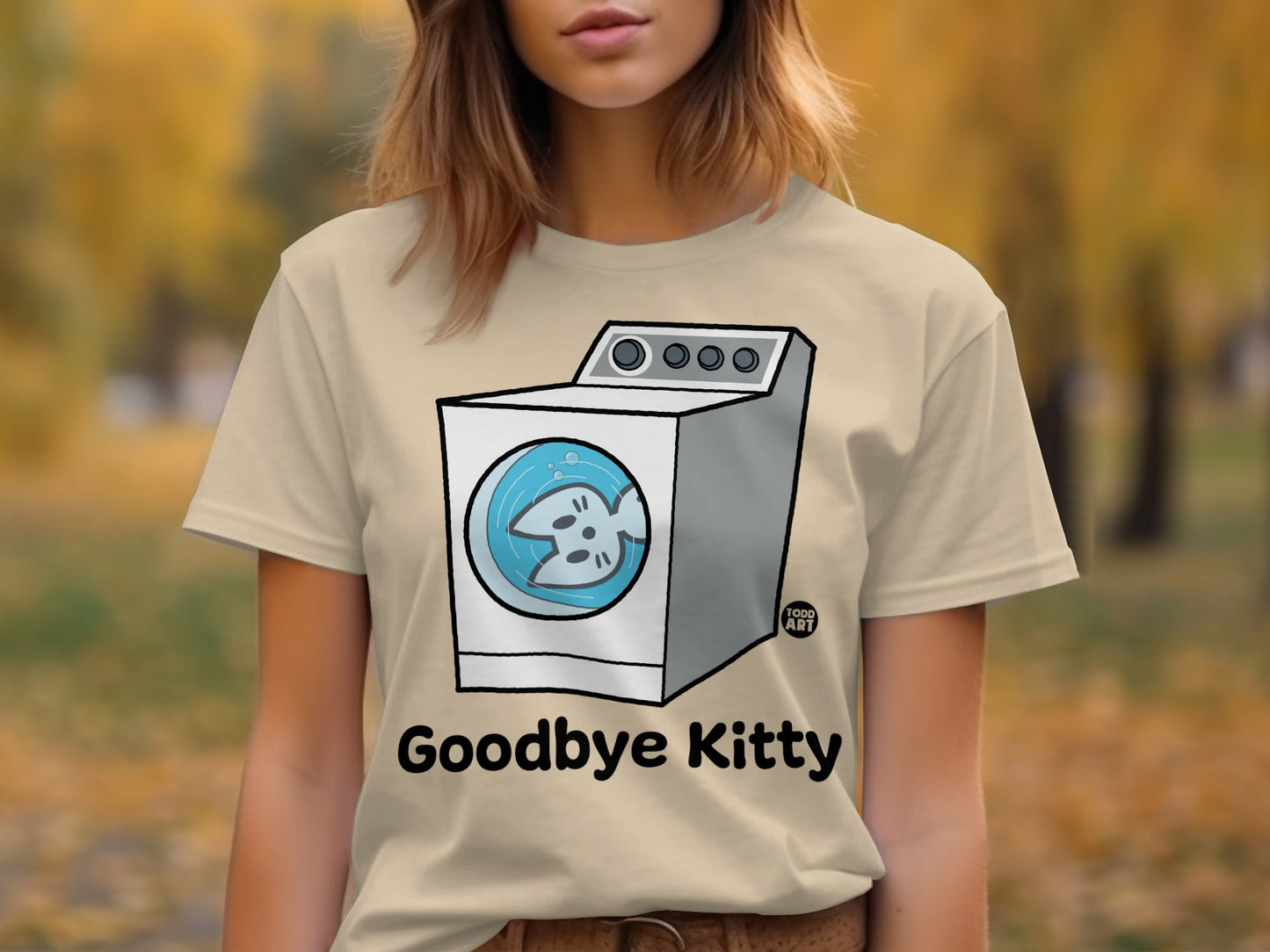 Funny Goodbye Kitty Washing Machine Shirt