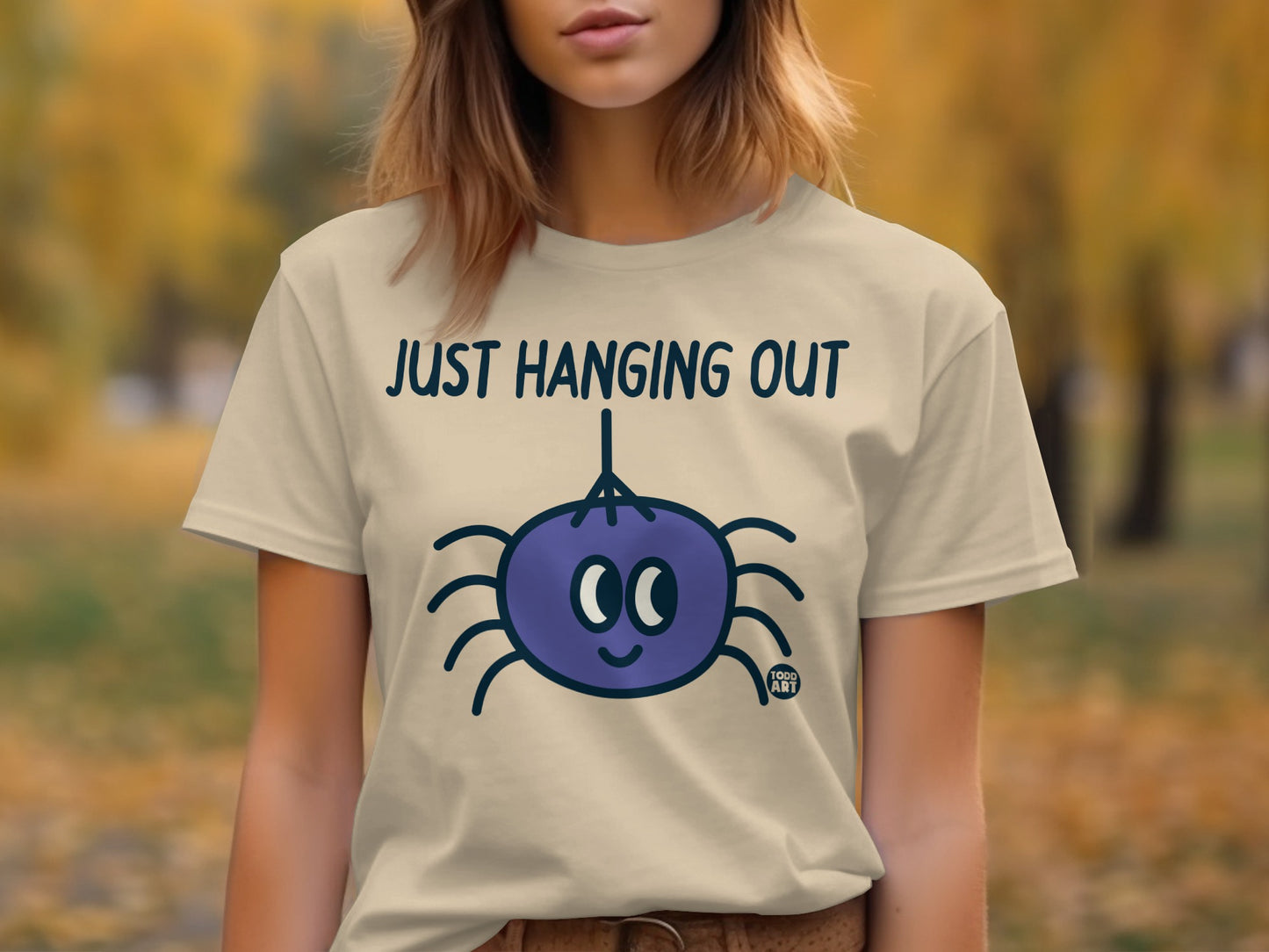 Just Hanging Out Spider Graphic T-Shirt