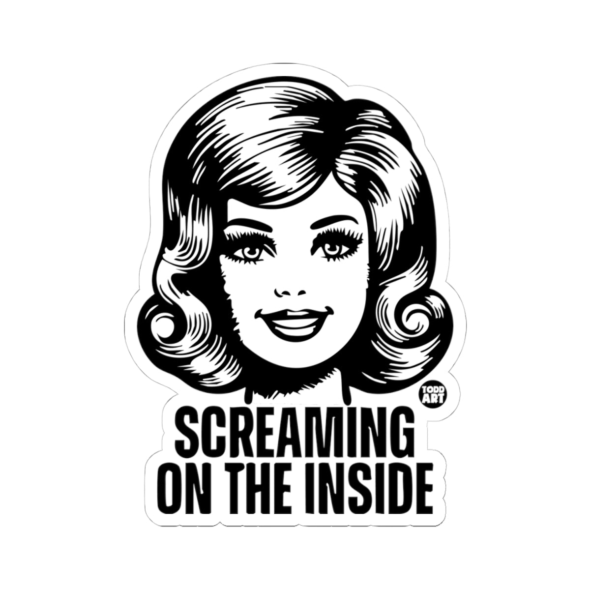 Silent Suffering Todd Art Sticker