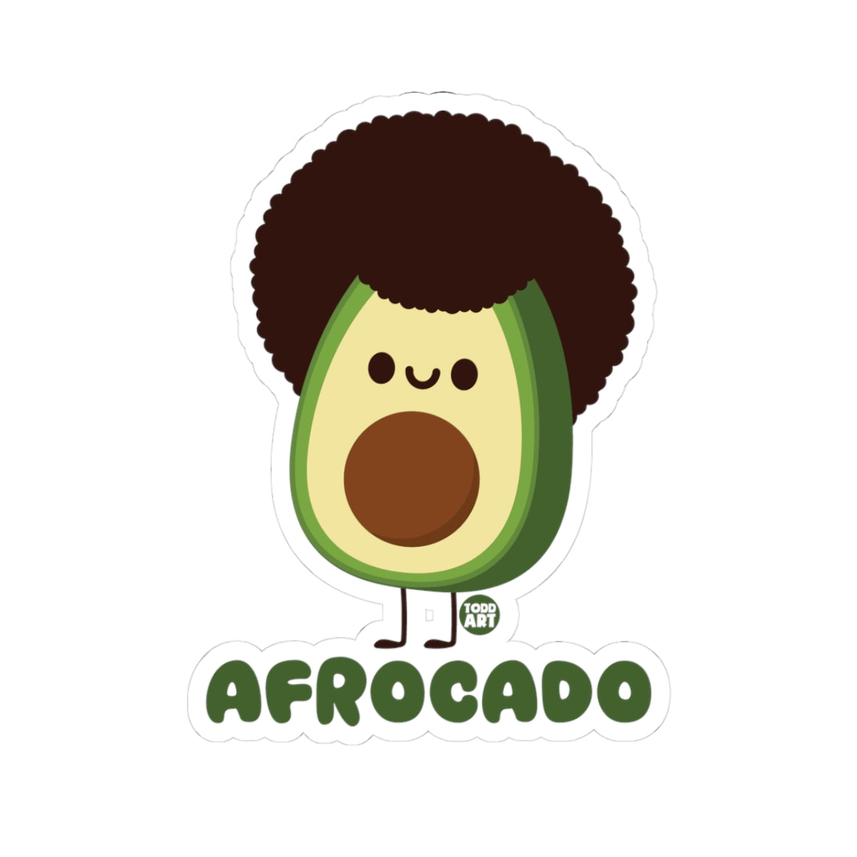 Afrocado Todd Art Sticker