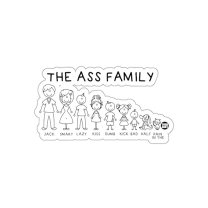 The Ass Family Funny Humor Sticker for Laptops