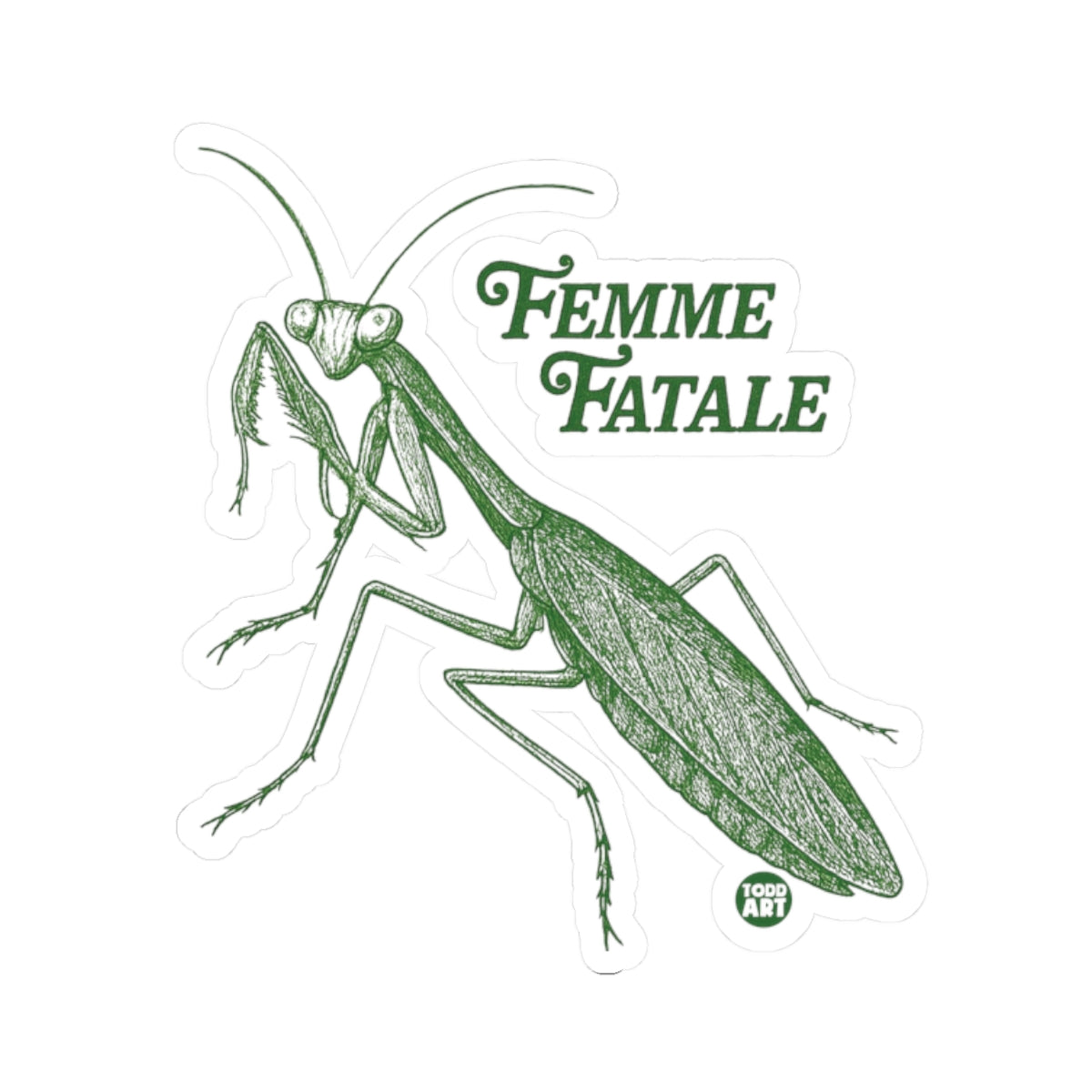 Praying MantisTodd Art Sticker