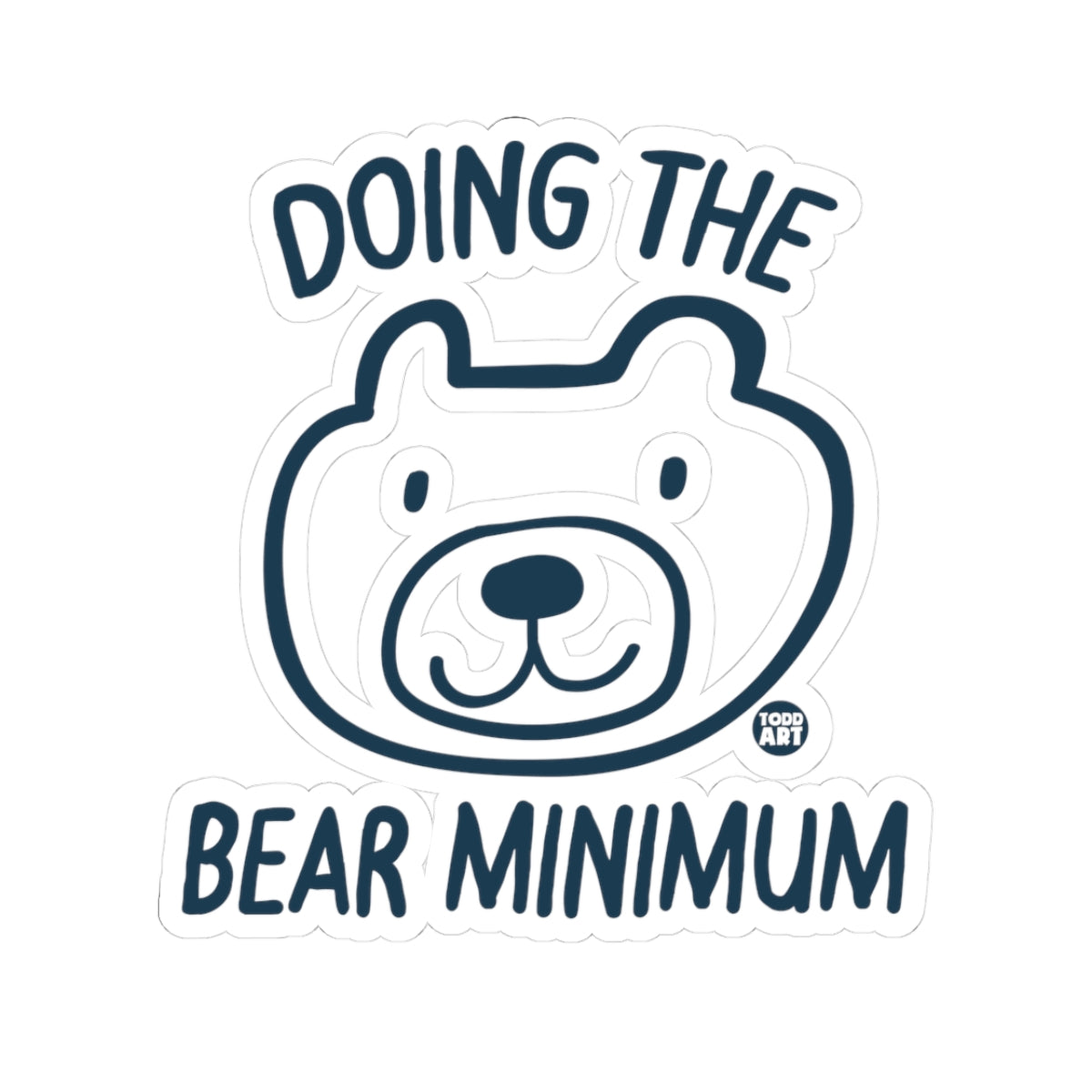 Bear MinimumTodd Art Sticker