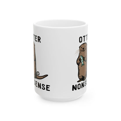 Silly Otter With Fish Todd Art Mug