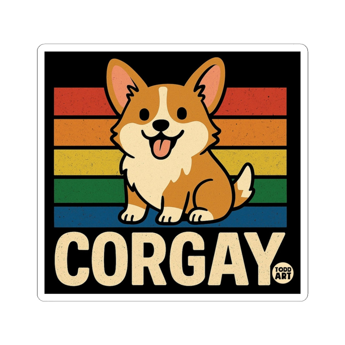 Corgay Todd Art Sticker