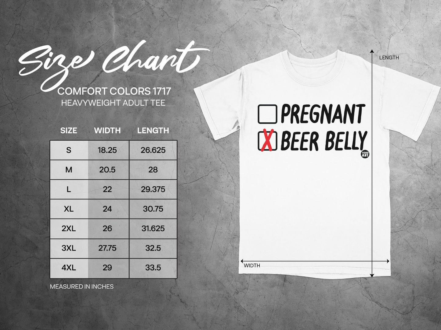 Pregnant or Beer Belly Fun Statement T-Shirt for Adults