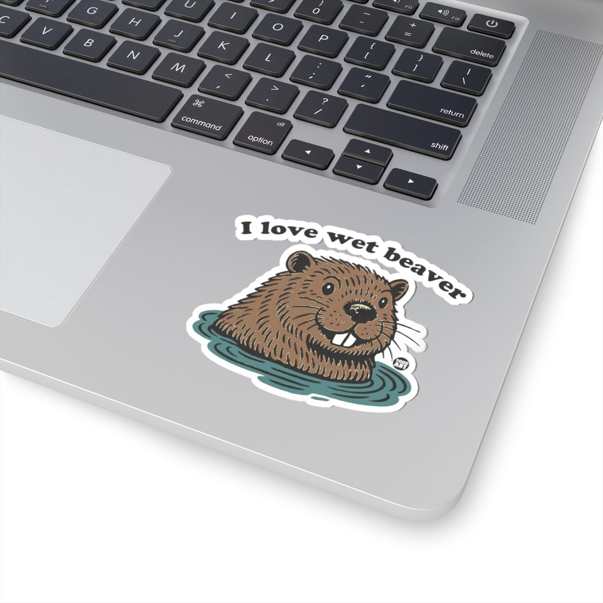 Beaver in waterTodd Art Sticker