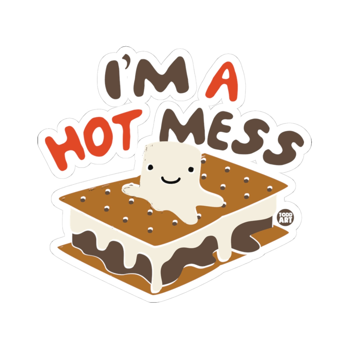 S'mores NightTodd Art Sticker