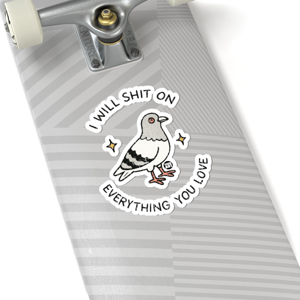 Feisty Pigeon ArtTodd Art Sticker