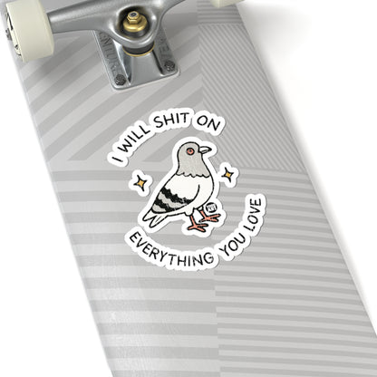 Feisty Pigeon ArtTodd Art Sticker