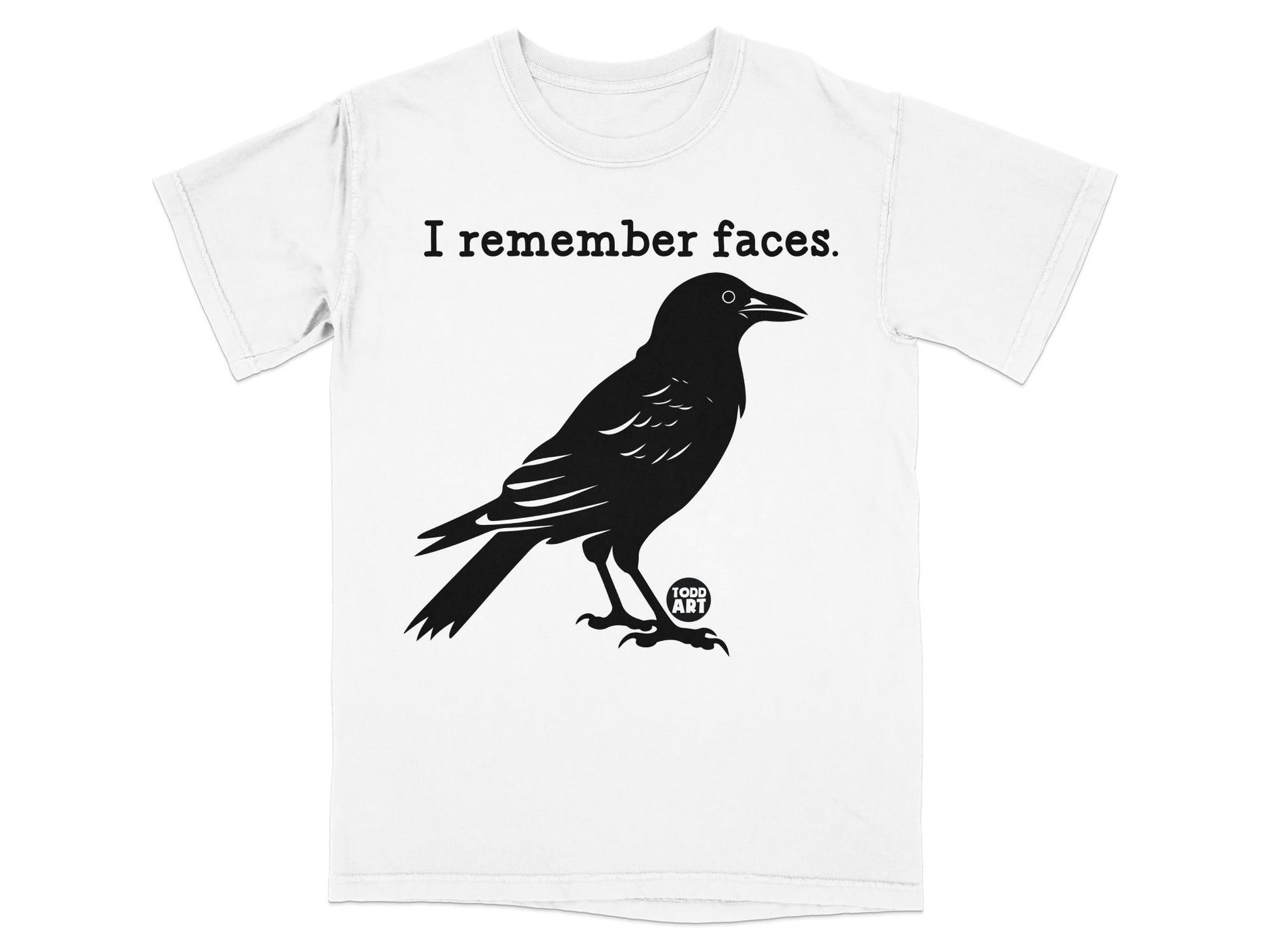 I Remember Faces Crow Todd Art Printed Shirt Product