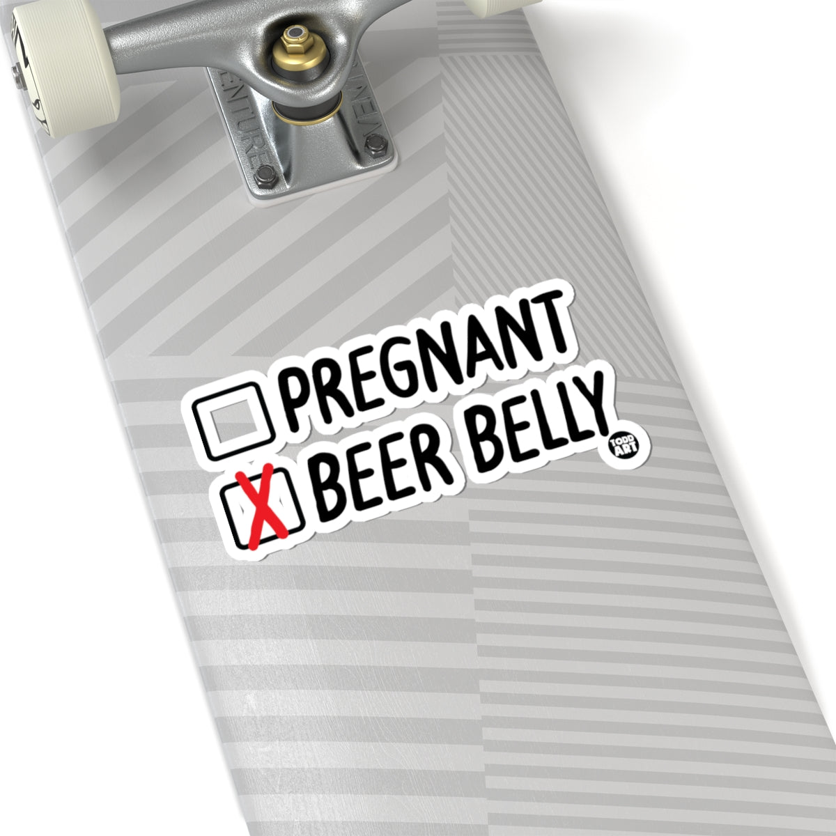 Pregnant Beer BellyTodd Art Sticker