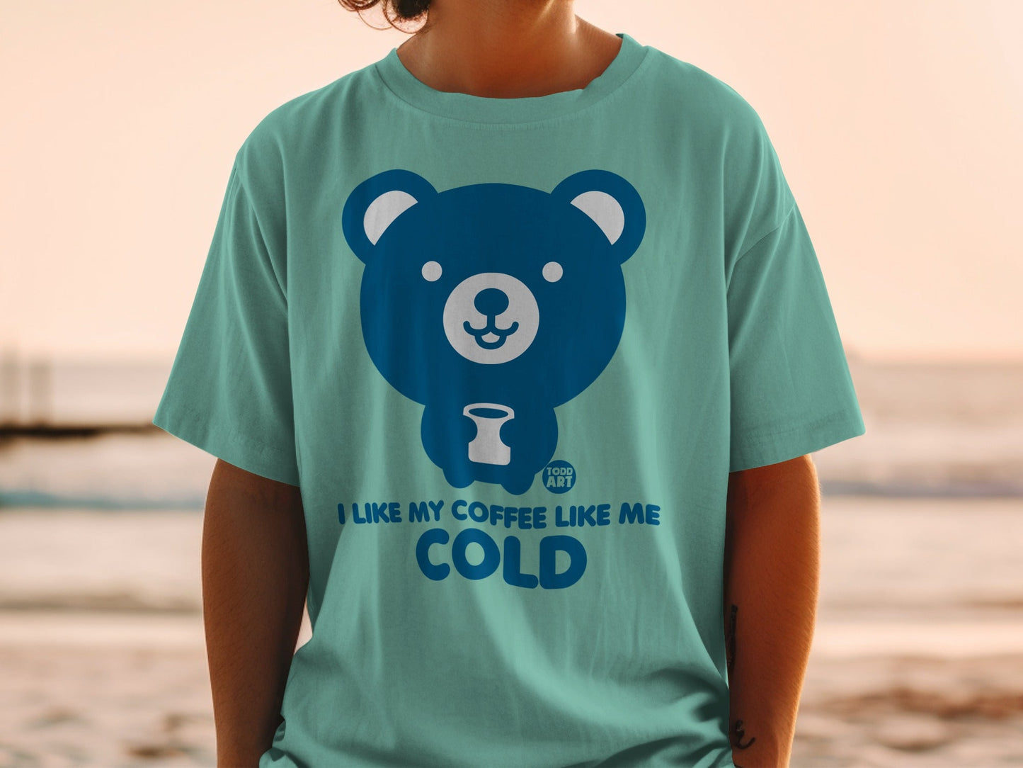 I Like My Coffee Like Me Cold Bear T-Shirt