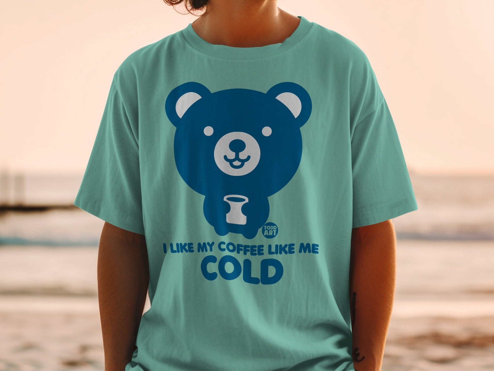 I Like My Coffee Like Me Cold Bear T-Shirt