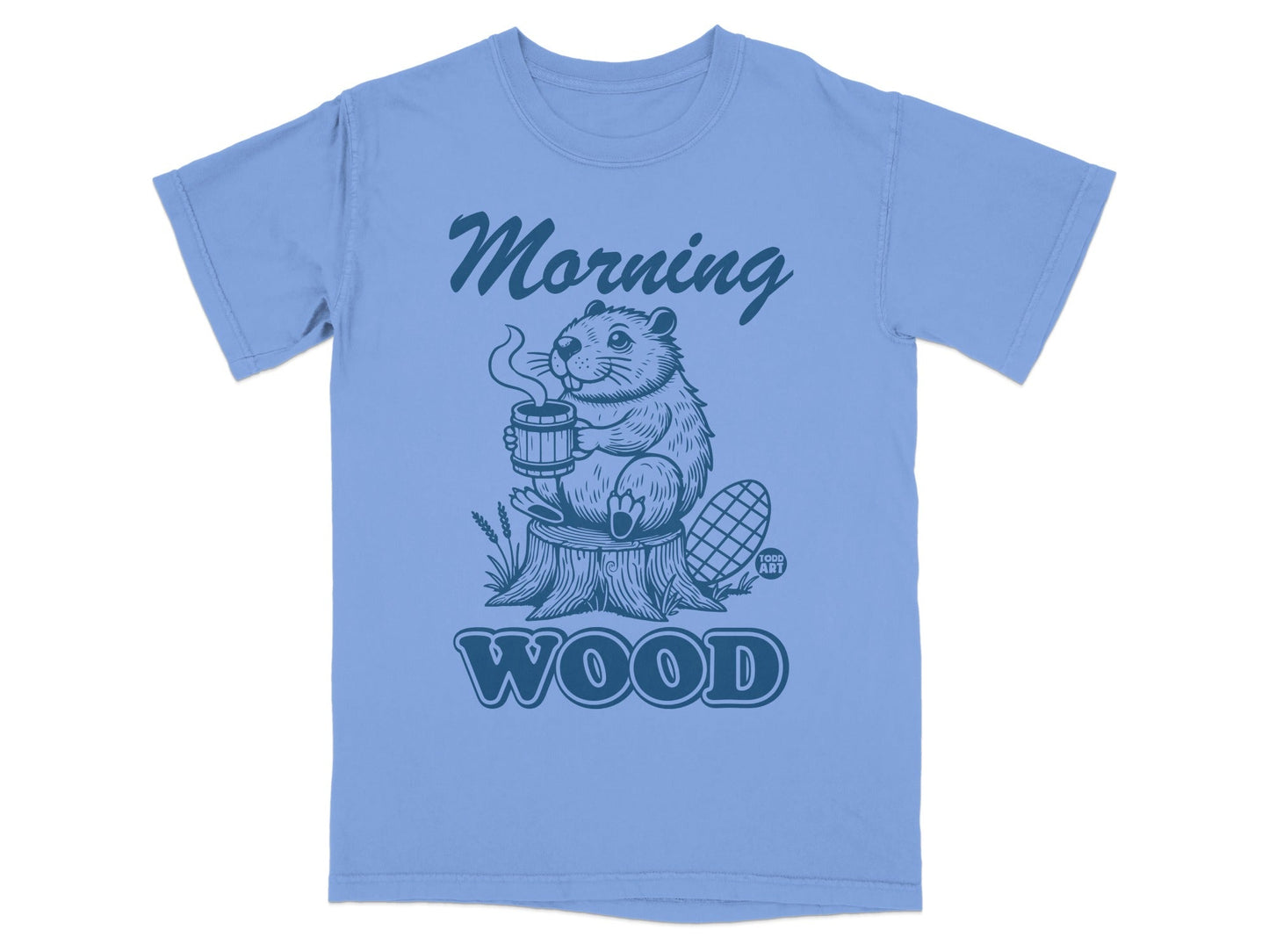 Morning Wood Beaver Graphic Tee Shirt for Sale