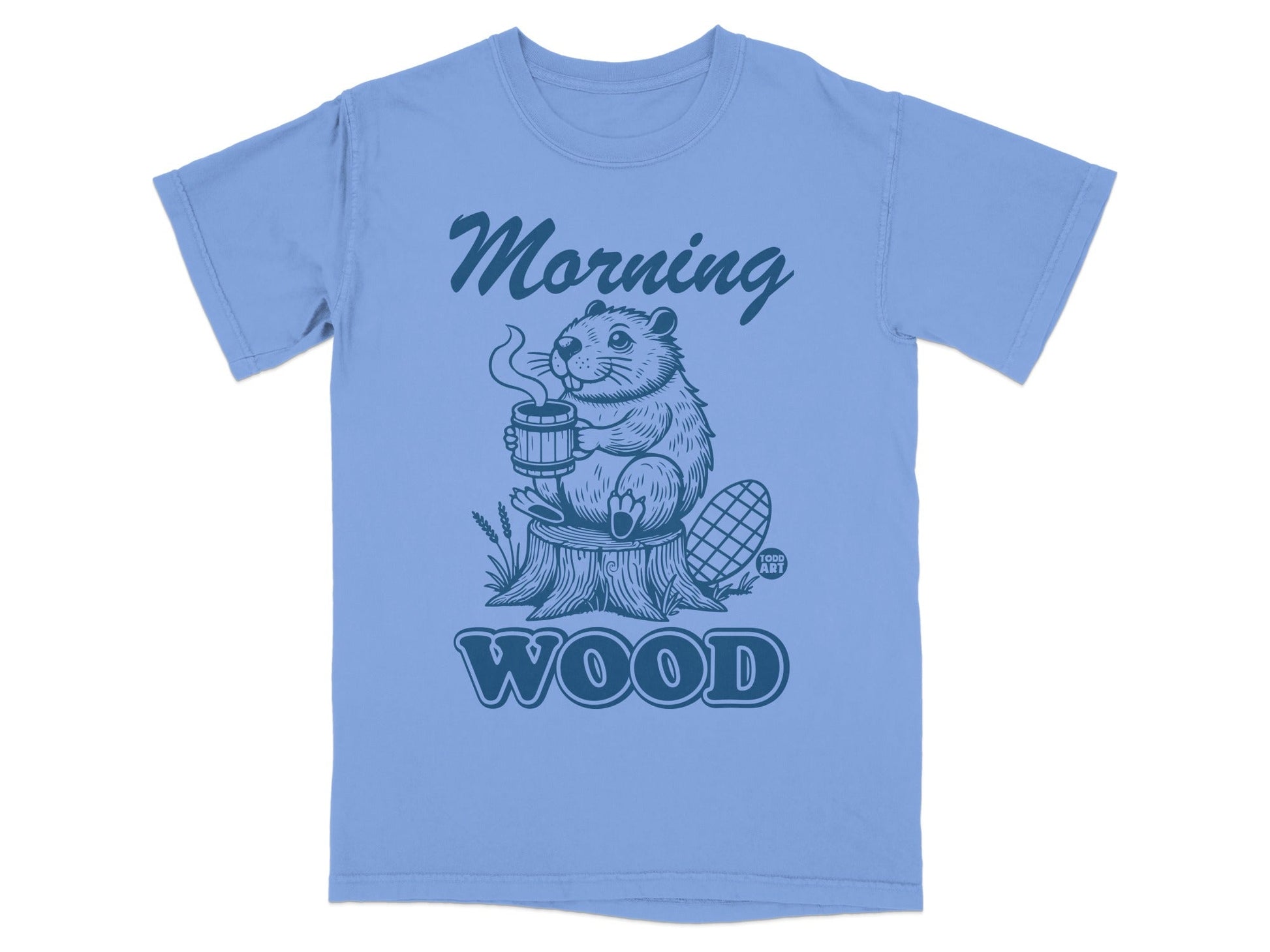 Morning Wood Beaver Graphic Tee Shirt for Sale