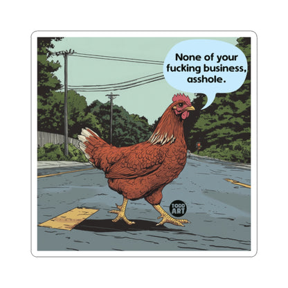 Chicken CrossingTodd Art Sticker