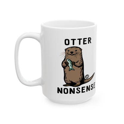 Silly Otter With Fish Todd Art Mug