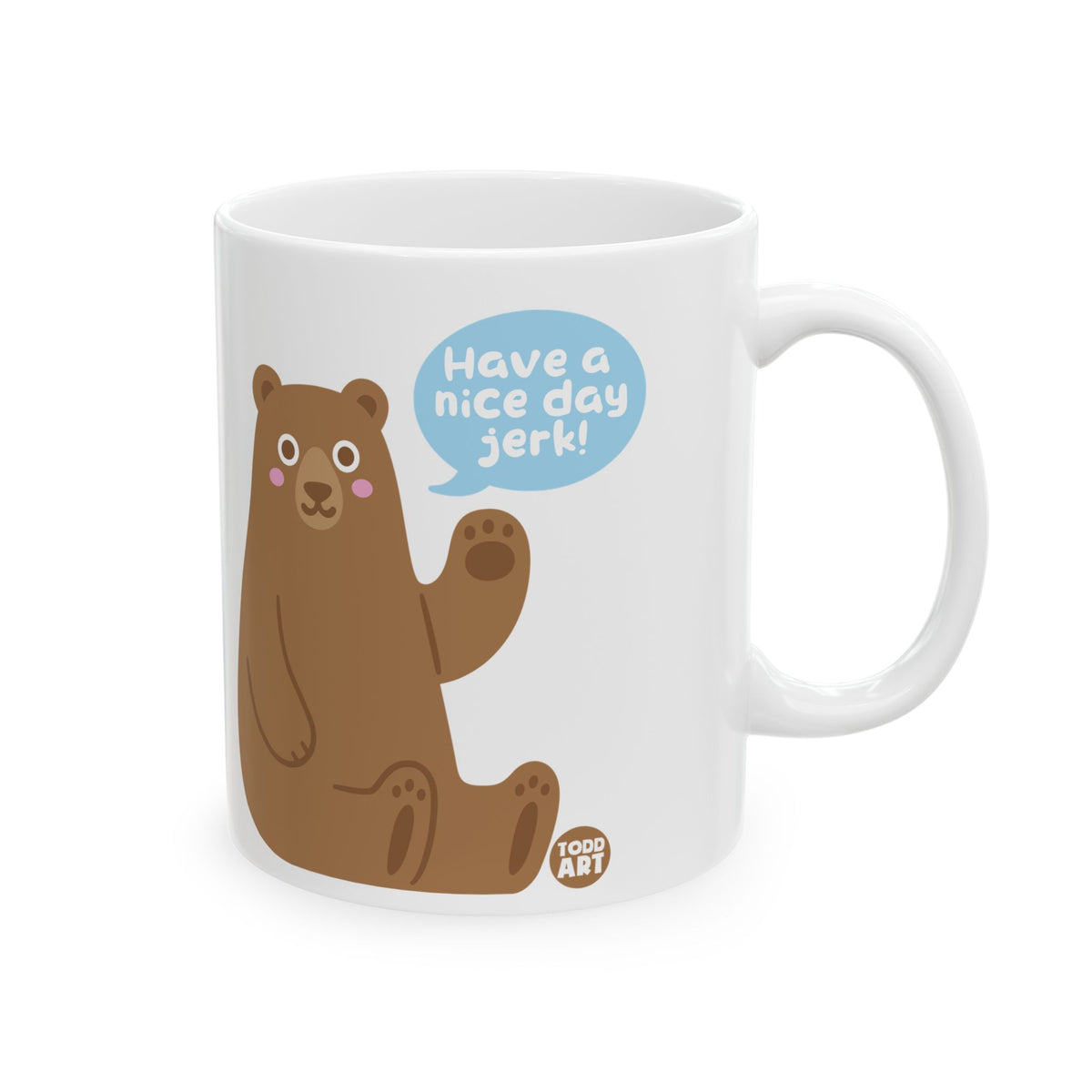 Friendly Bear Greeting Todd Art Mug