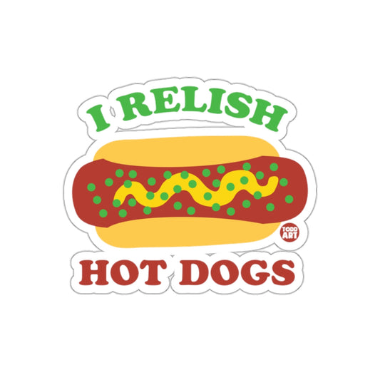 I Relish Hot Dogs Fun Food-Themed Sticker Product
