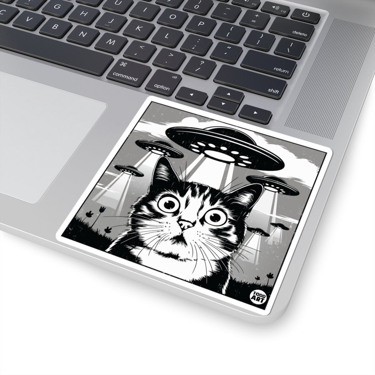 Cat AbductionTodd Art Sticker