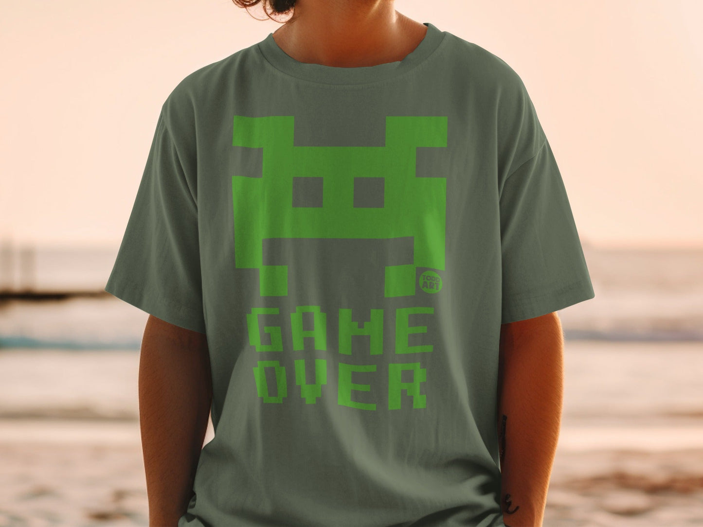 Game Over Design T-shirt Casual Style Apparel