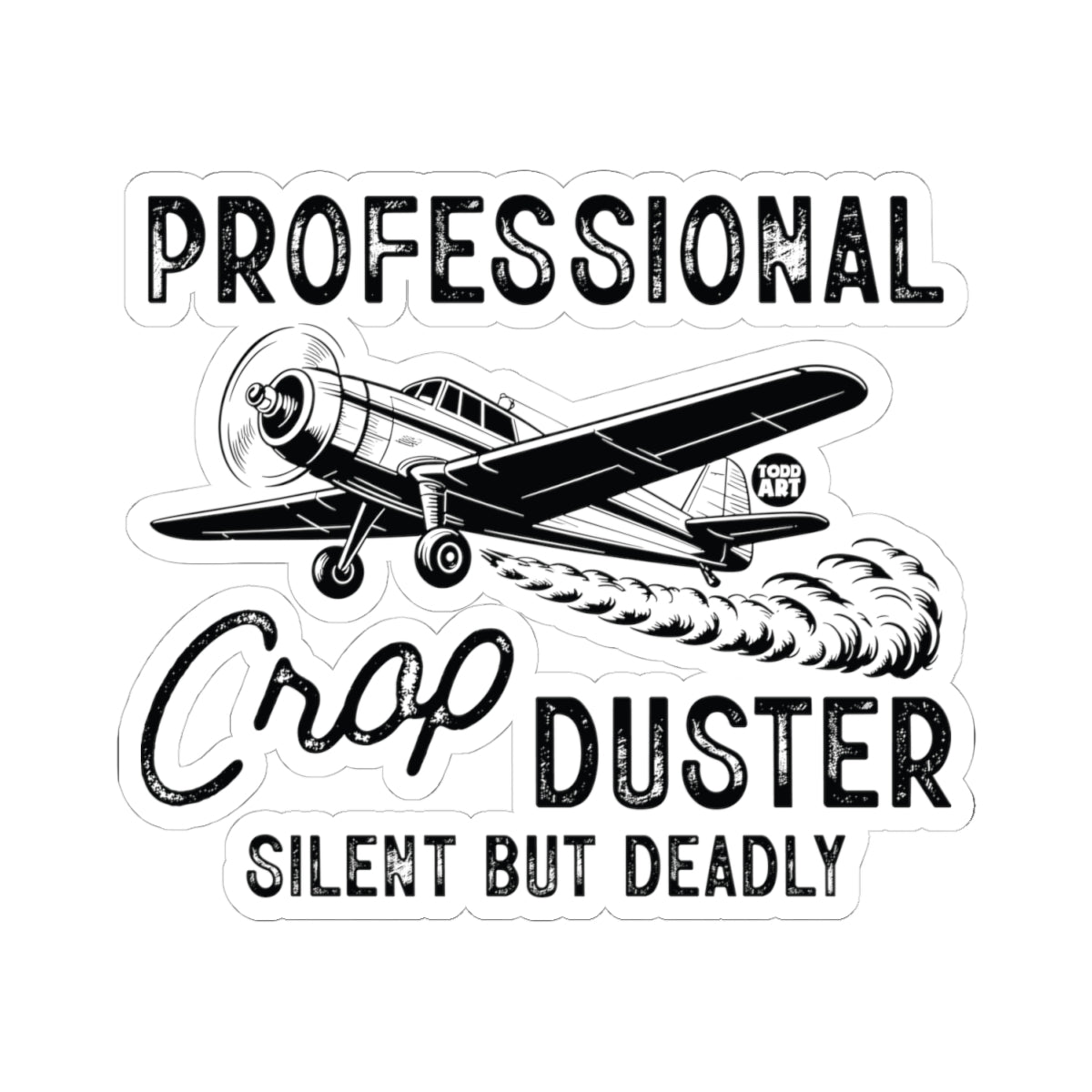 Crop DusterTodd Art Sticker