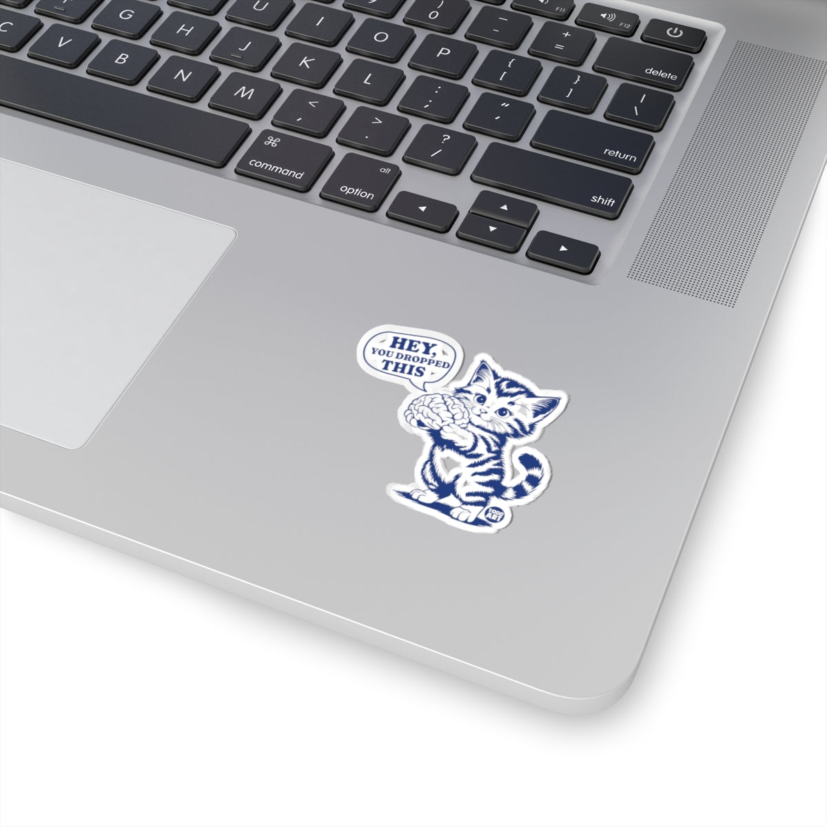 Cat Holding BrainTodd Art Sticker