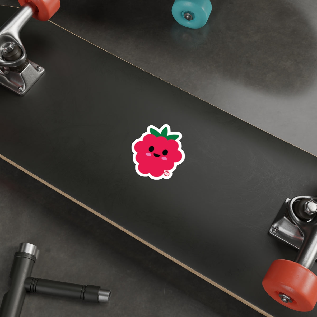 Adorable Smiling Raspberry Anime Style Sticker