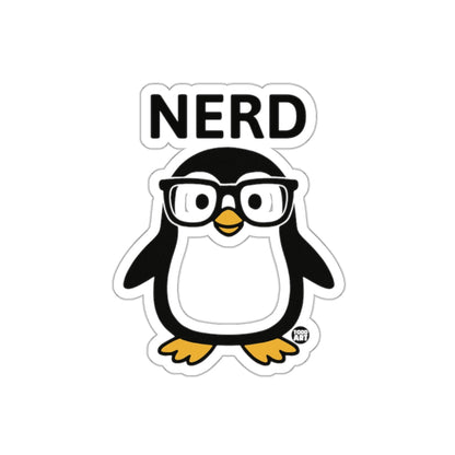 Penguin With Glasses That Says Nerd Funny Cute sticker