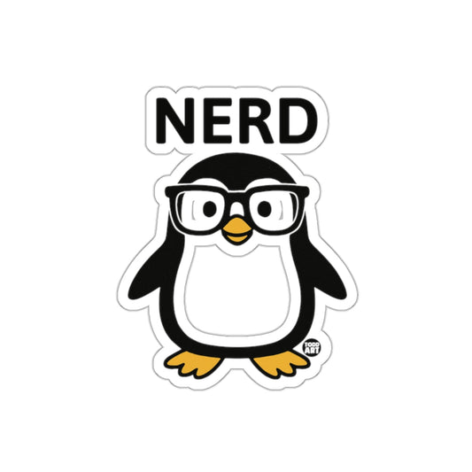 Penguin With Glasses That Says Nerd Funny Cute sticker