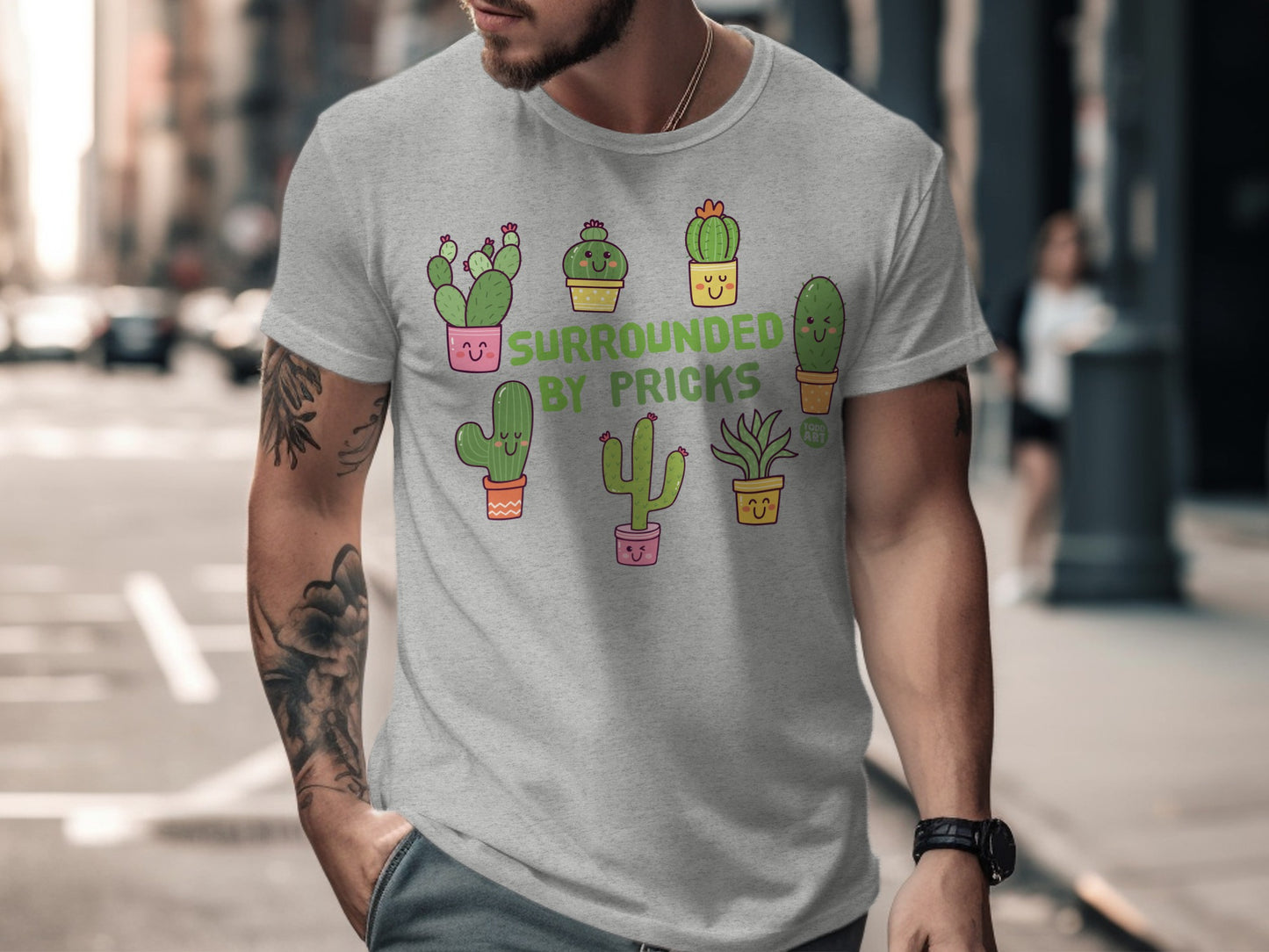 Surrounded By Pricks Cute Cactus Themed T-Shirt