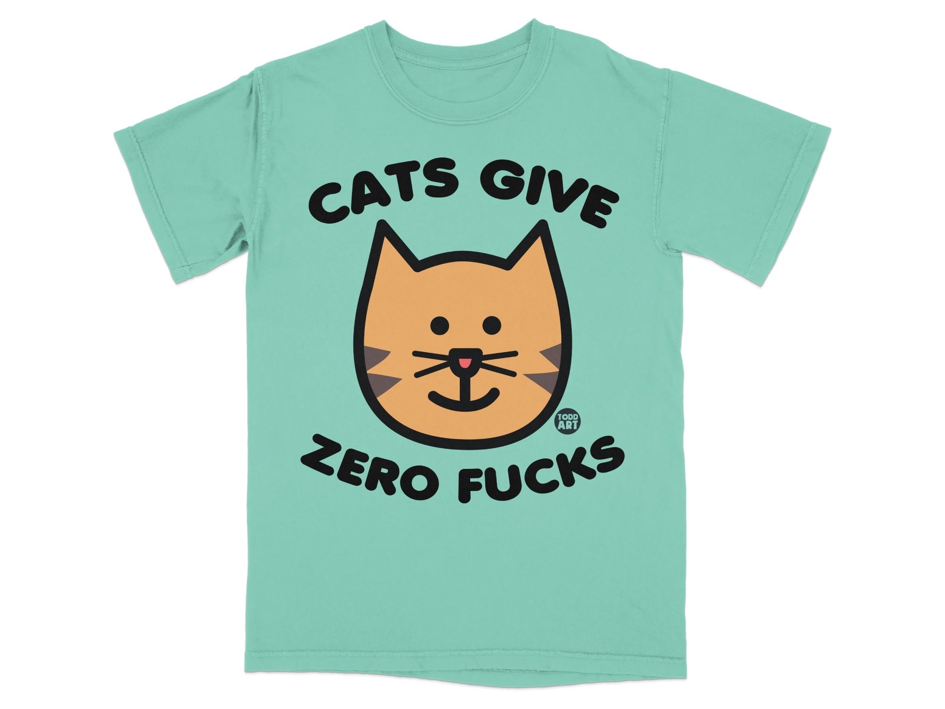 Cats Give Zero Fucks Funny Graphic T-shirt