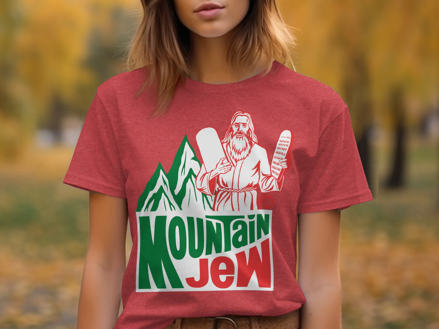 Novelty Mountain Jew Graphic T-Shirt