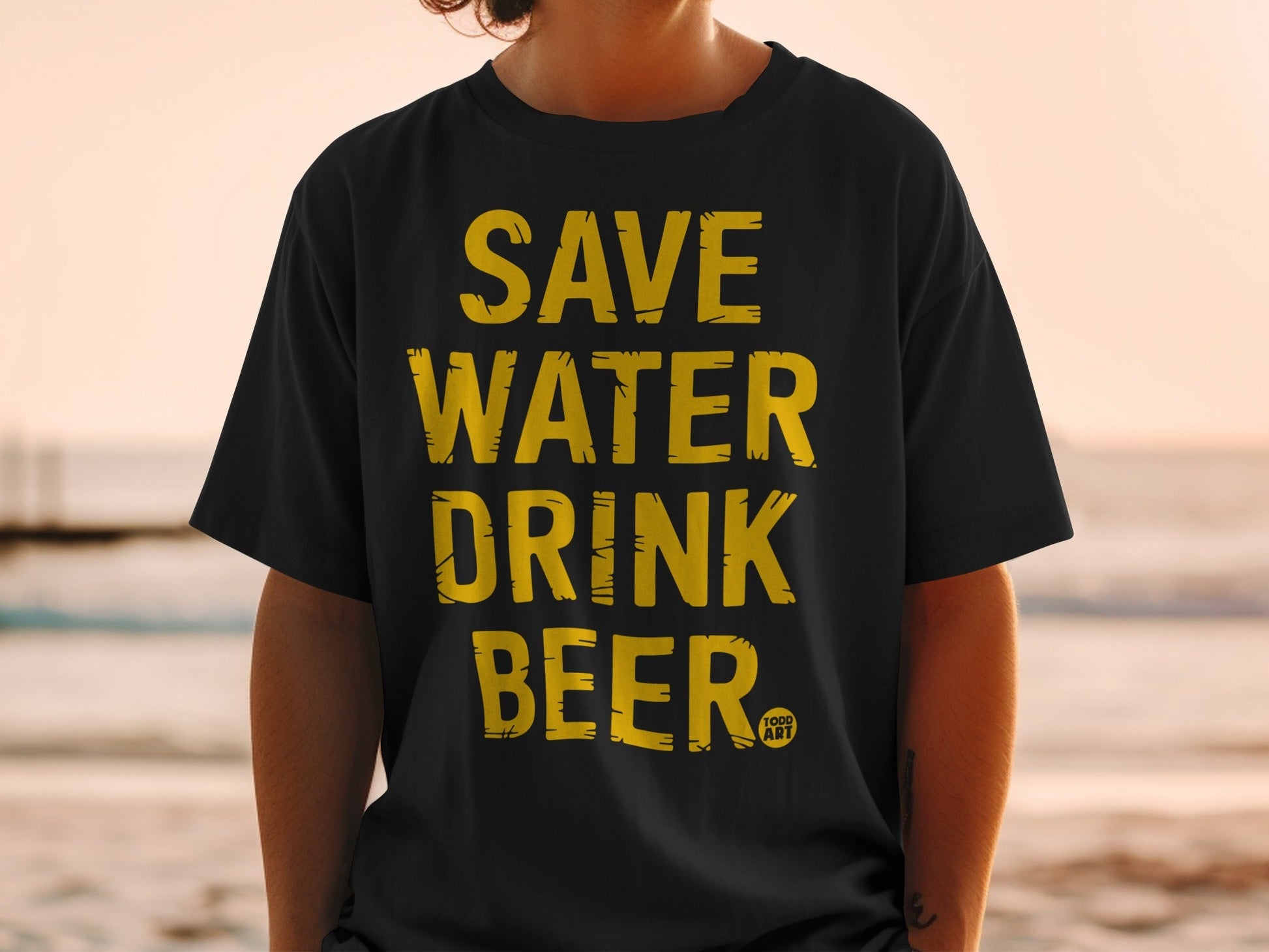 Save Water Drink Beer Graphic T-Shirt
