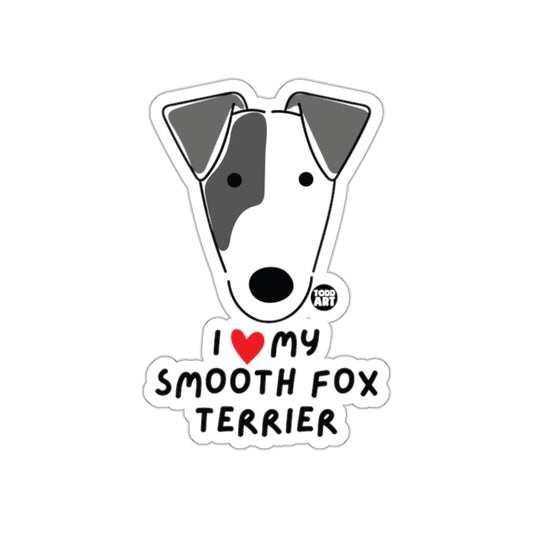 I Love My Smooth Fox Terrier Graphic Sticker
