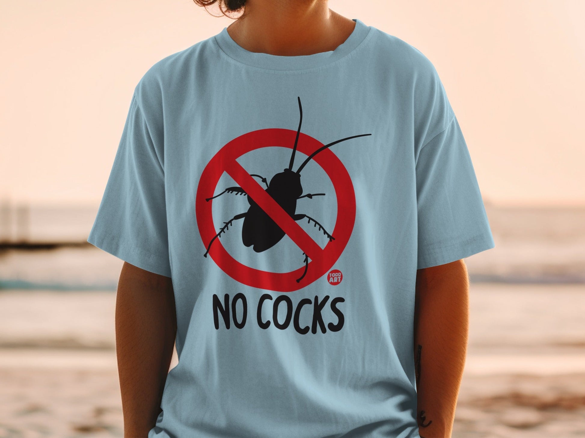 No Cocks Graphic Tee Funny Statement Shirt