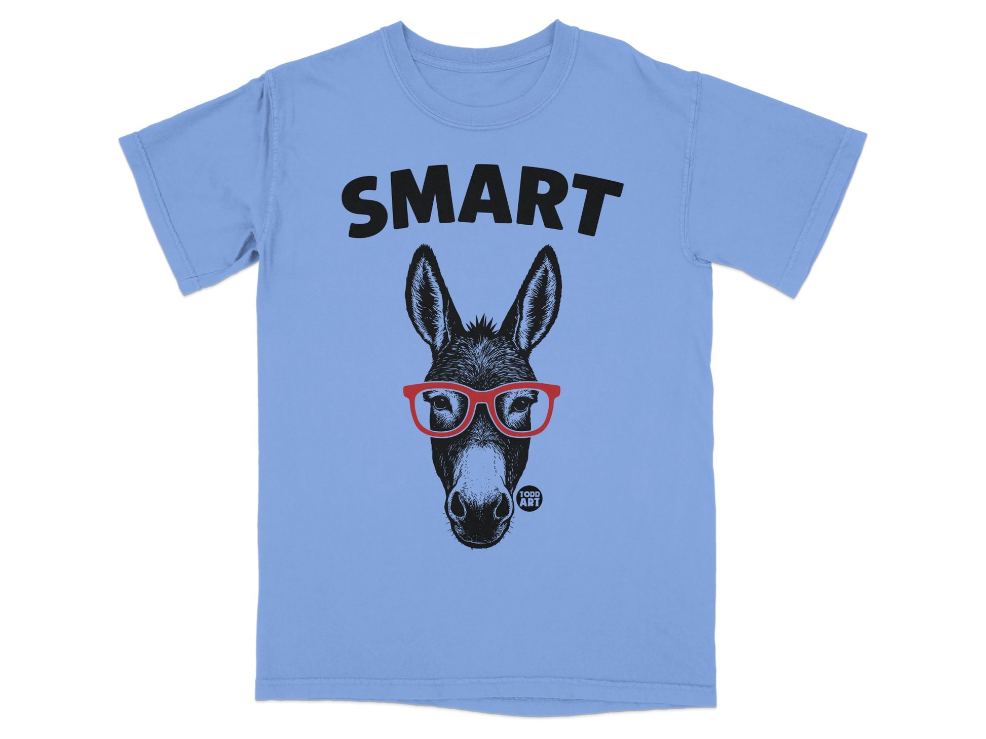 Smart Donkey with Glasses Graphic T-shirt