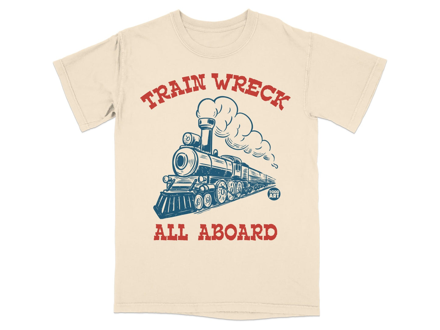 Train Wreck All Aboard Graphic T-Shirt