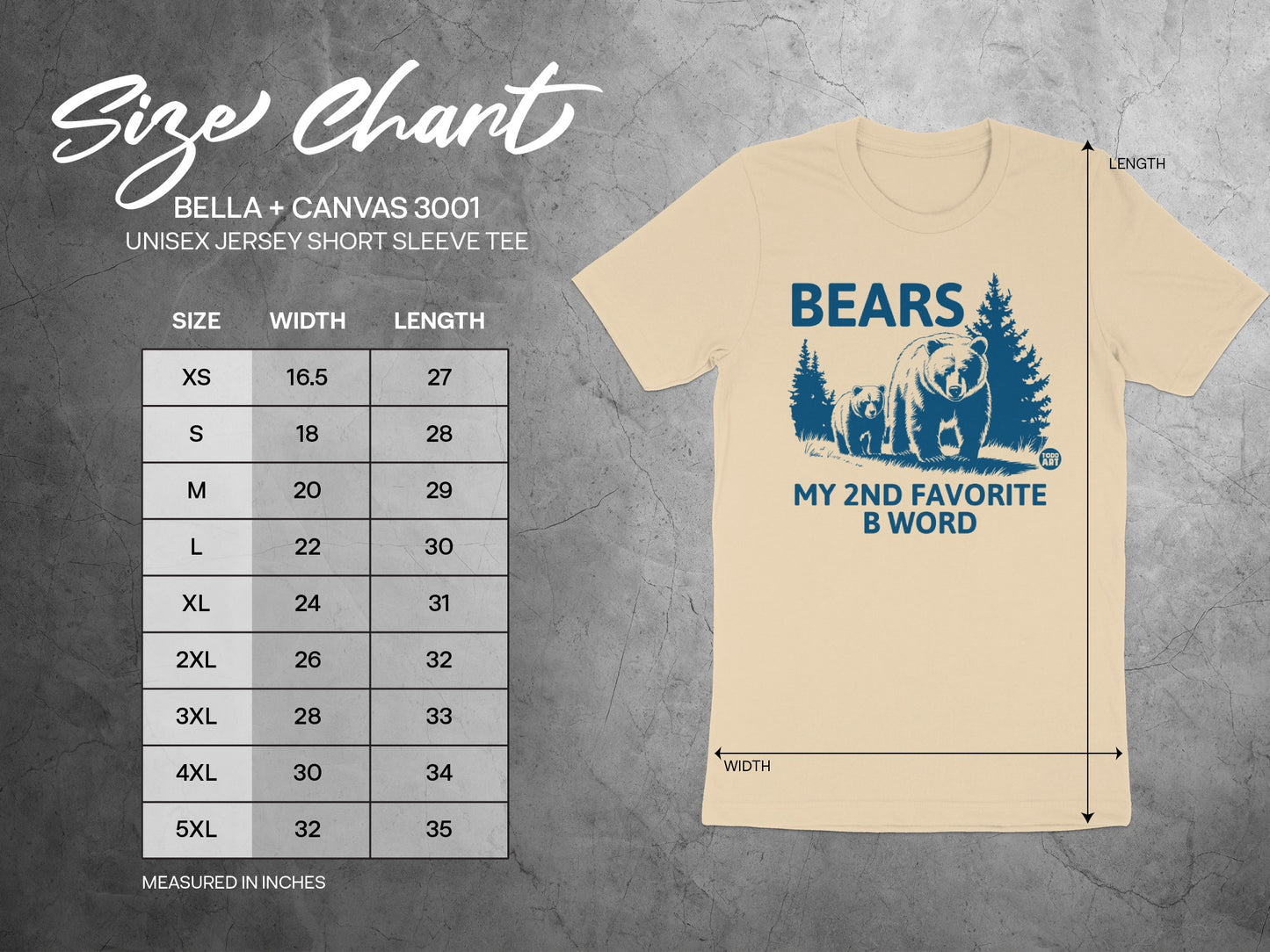 Bears My 2nd Favorite B Word Unisex Tee product