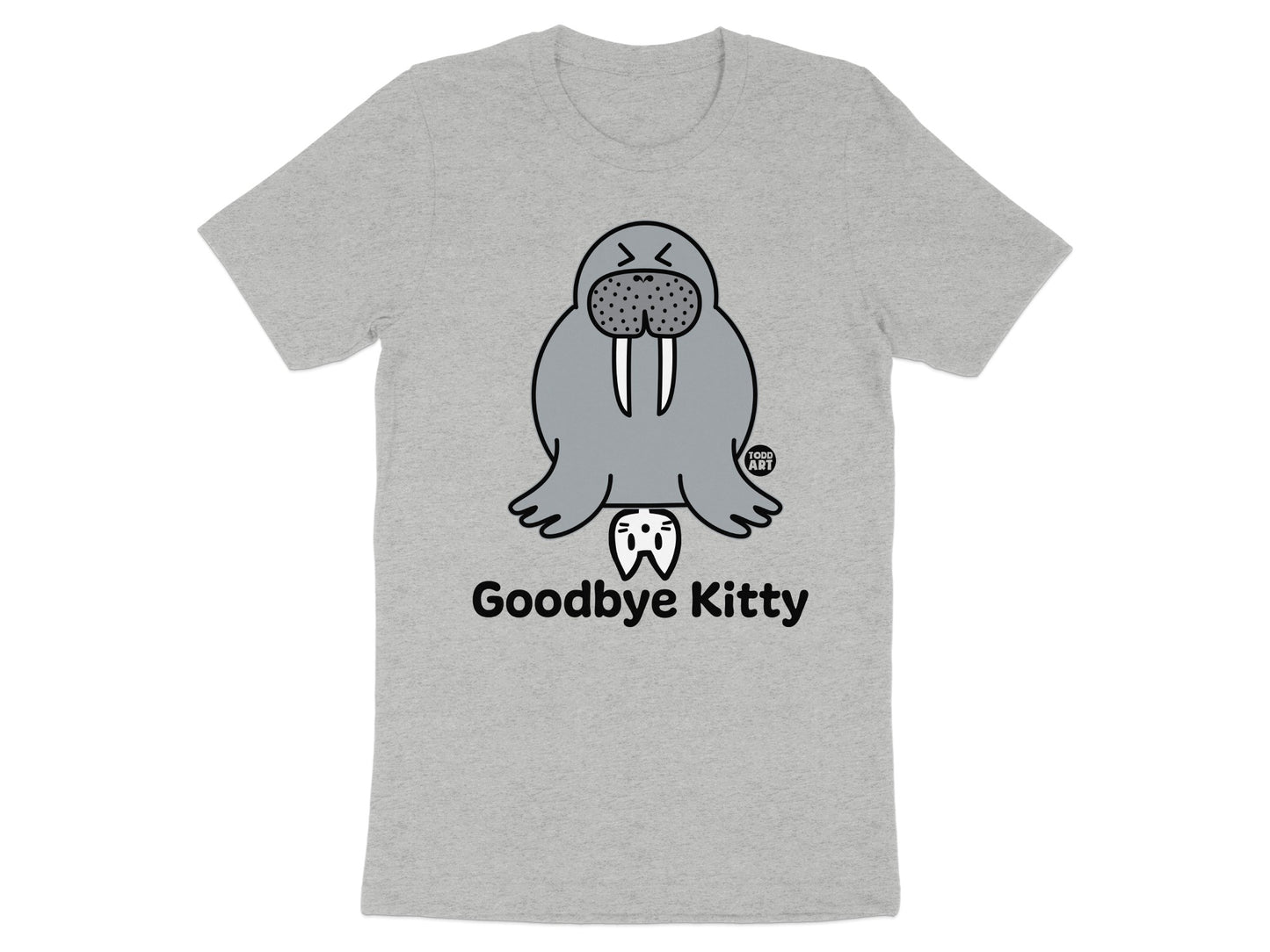 Goodbye Kitty Walrus Themed T-shirt Design
