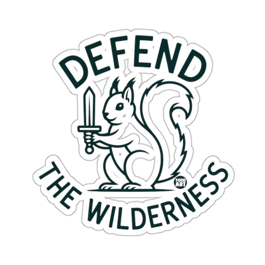 Defend the Wilderness Squirrel with Sword Image sticker