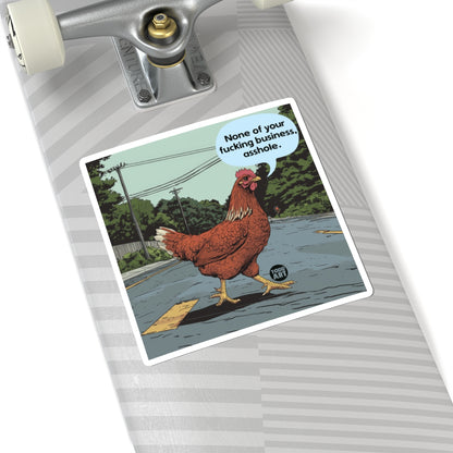 Chicken CrossingTodd Art Sticker