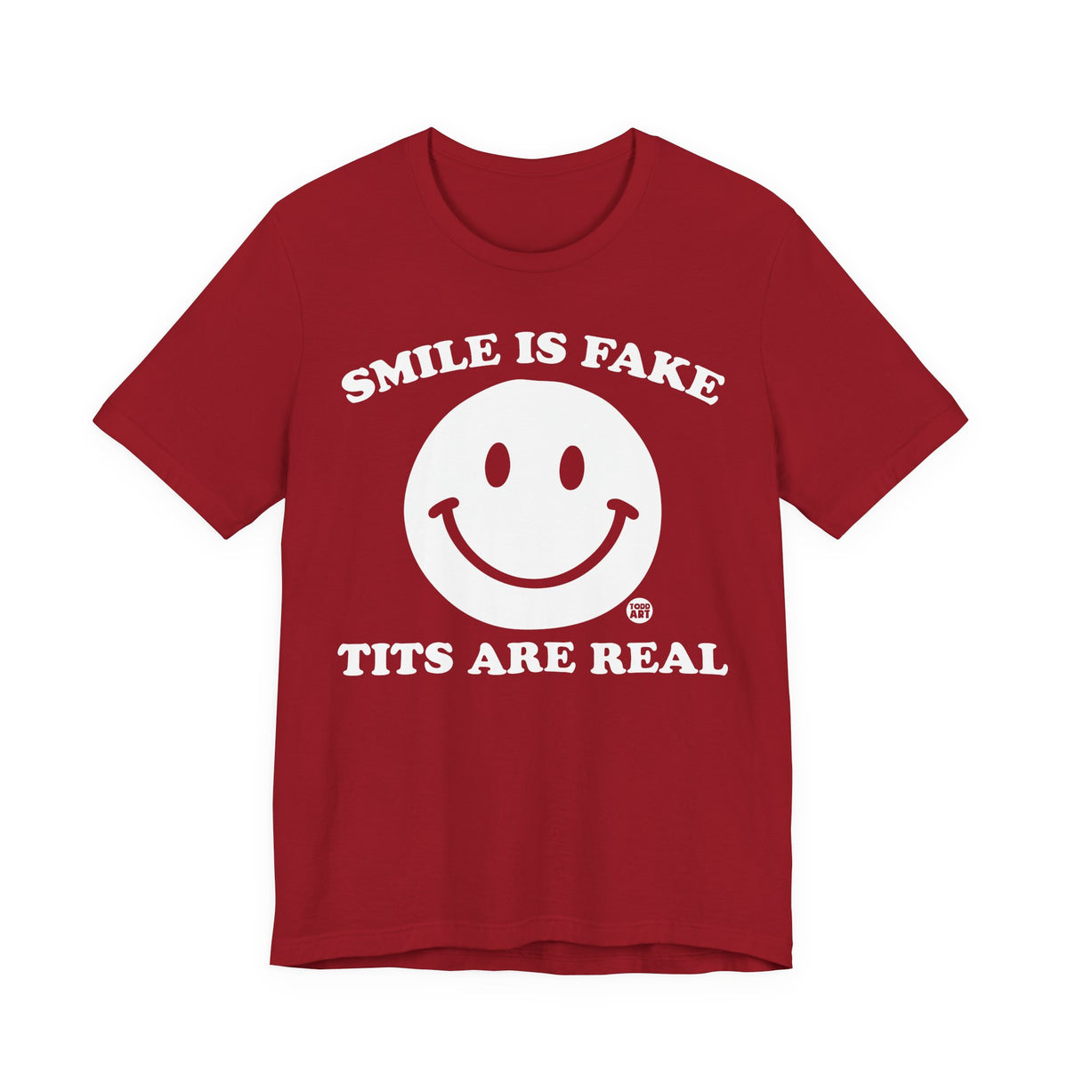 smile fake tits real